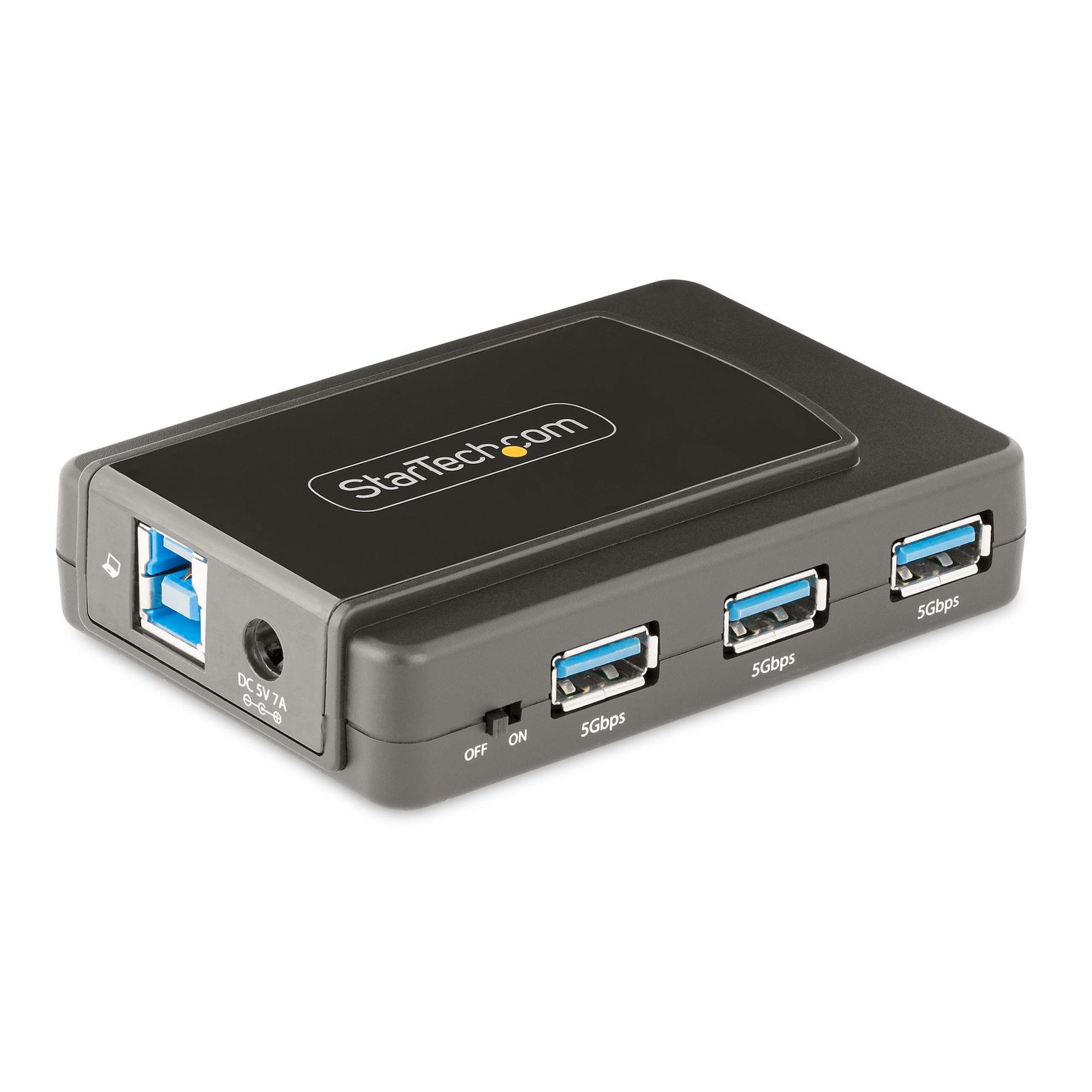 StarTech.com 7-Port USB Hub - 3.0 5Gbps - USB-A to 7x - Compact Self Powered w/ 35W Power Supply - STA-5G7AS-USB-A-HUB