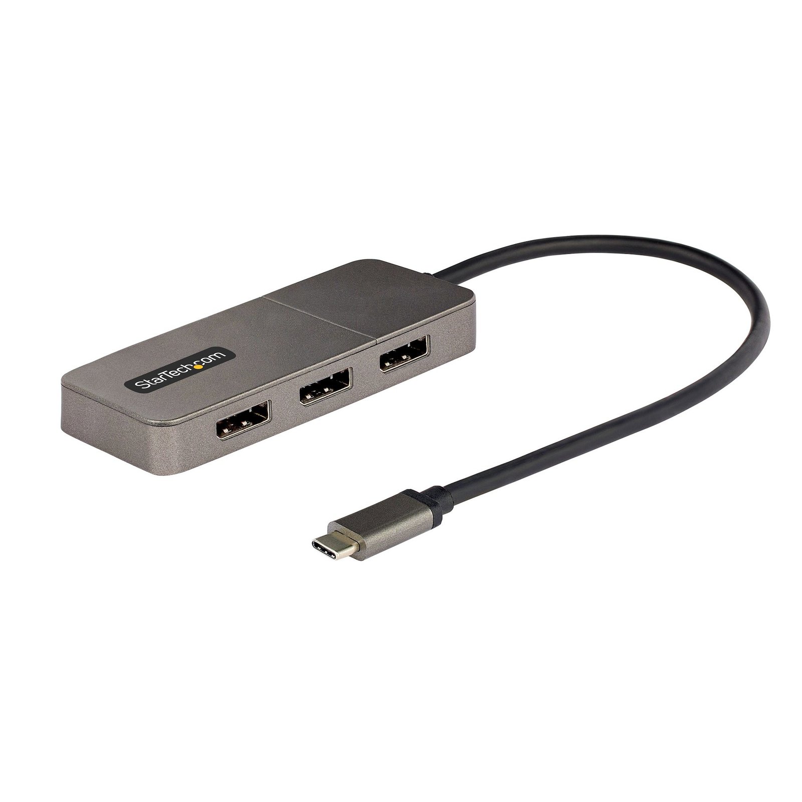 StarTech.com 3-Port USB-C Multi-Monitor Adapter, USB Type-C to 3x DisplayPort 1.4 MST Hub, Triple STA-MST14CD123DP