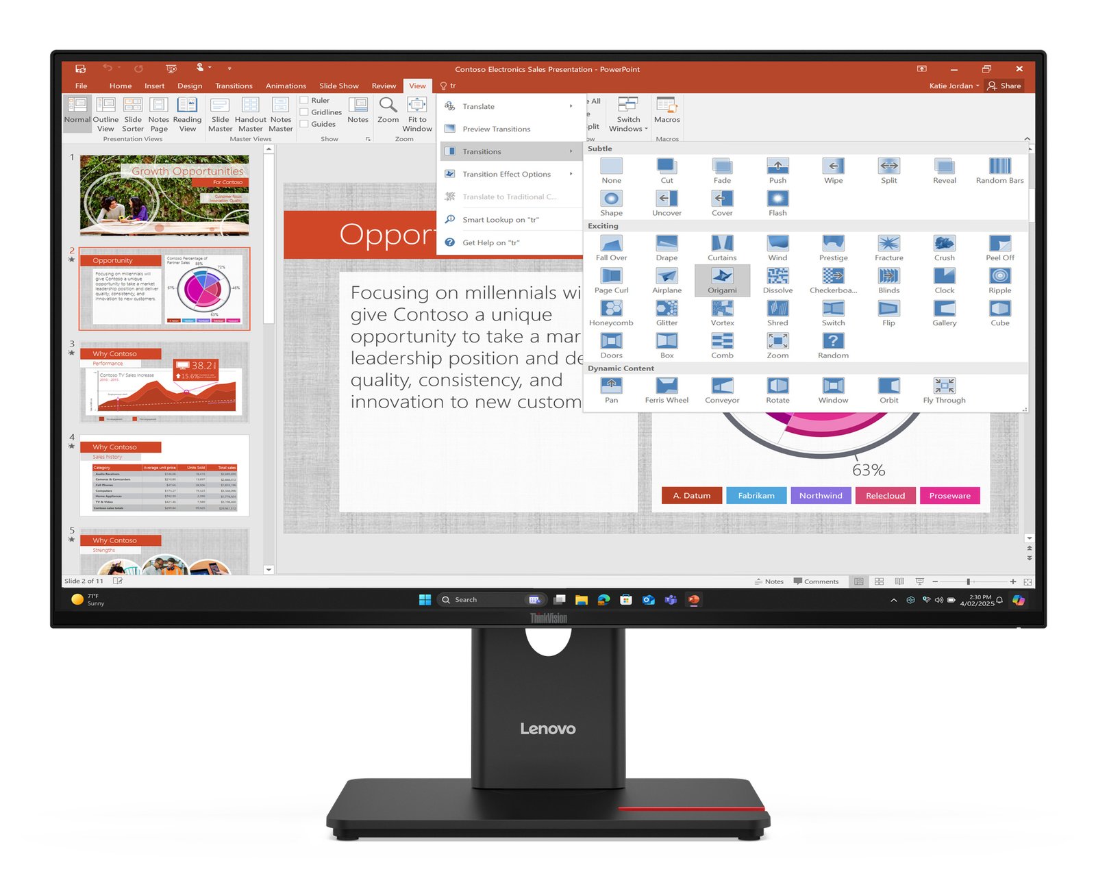 Lenovo ThinkVision T27-40 Monitor 64A5MAT6UZ