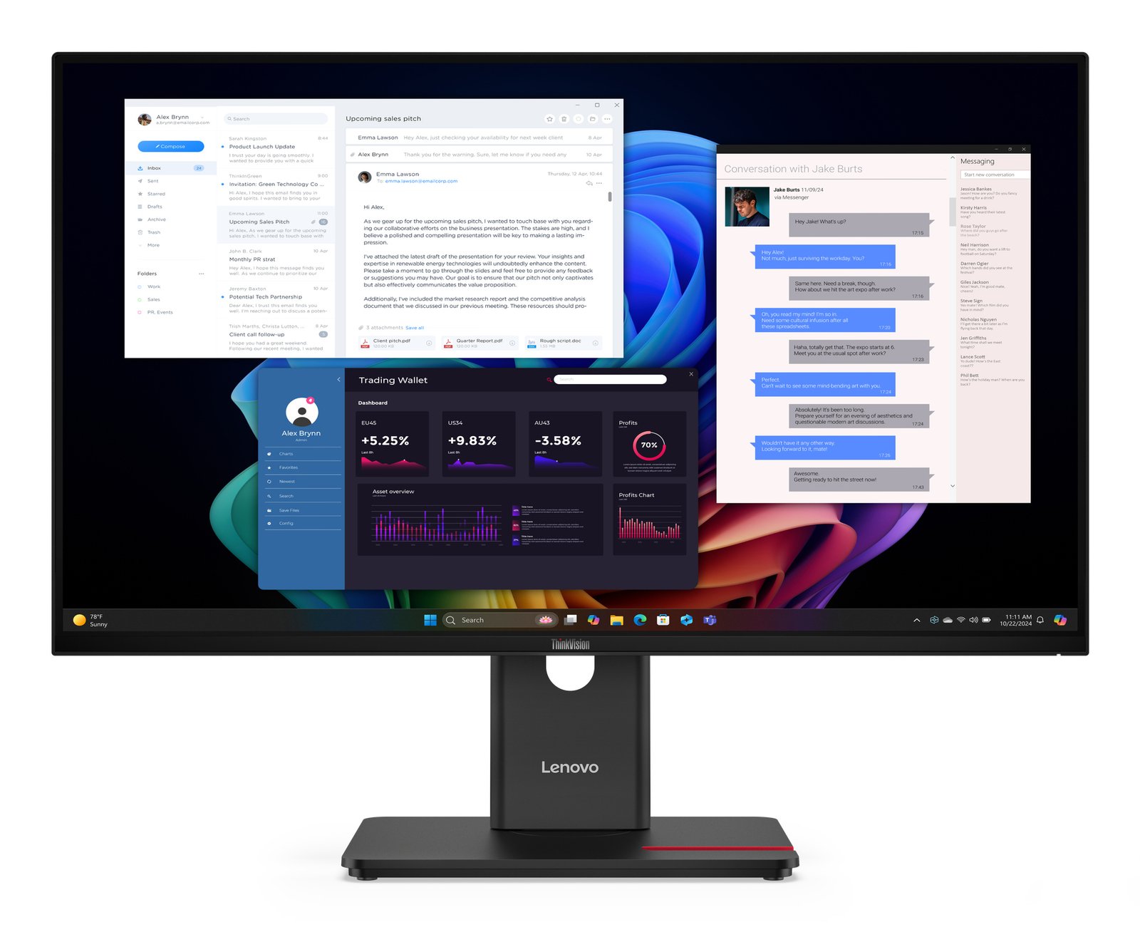 Lenovo ThinkVision T27UD-40 Monitor 64AFGAR2US