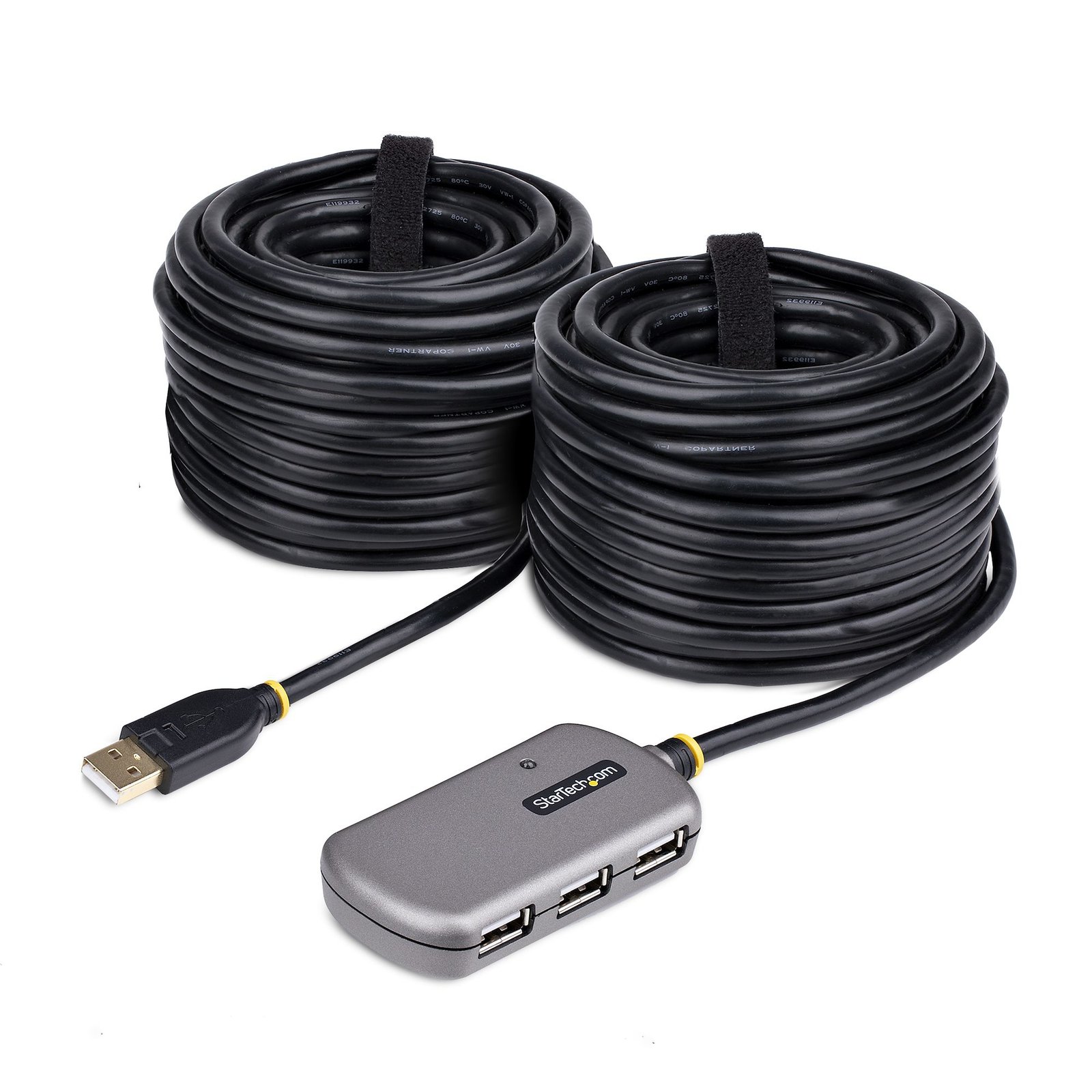 StarTech.com USB Extender Hub, 24m 2.0 Extension Cable with 4-Port USB-A Active/Bus Powered STA-U02442-USB-EXTENDER