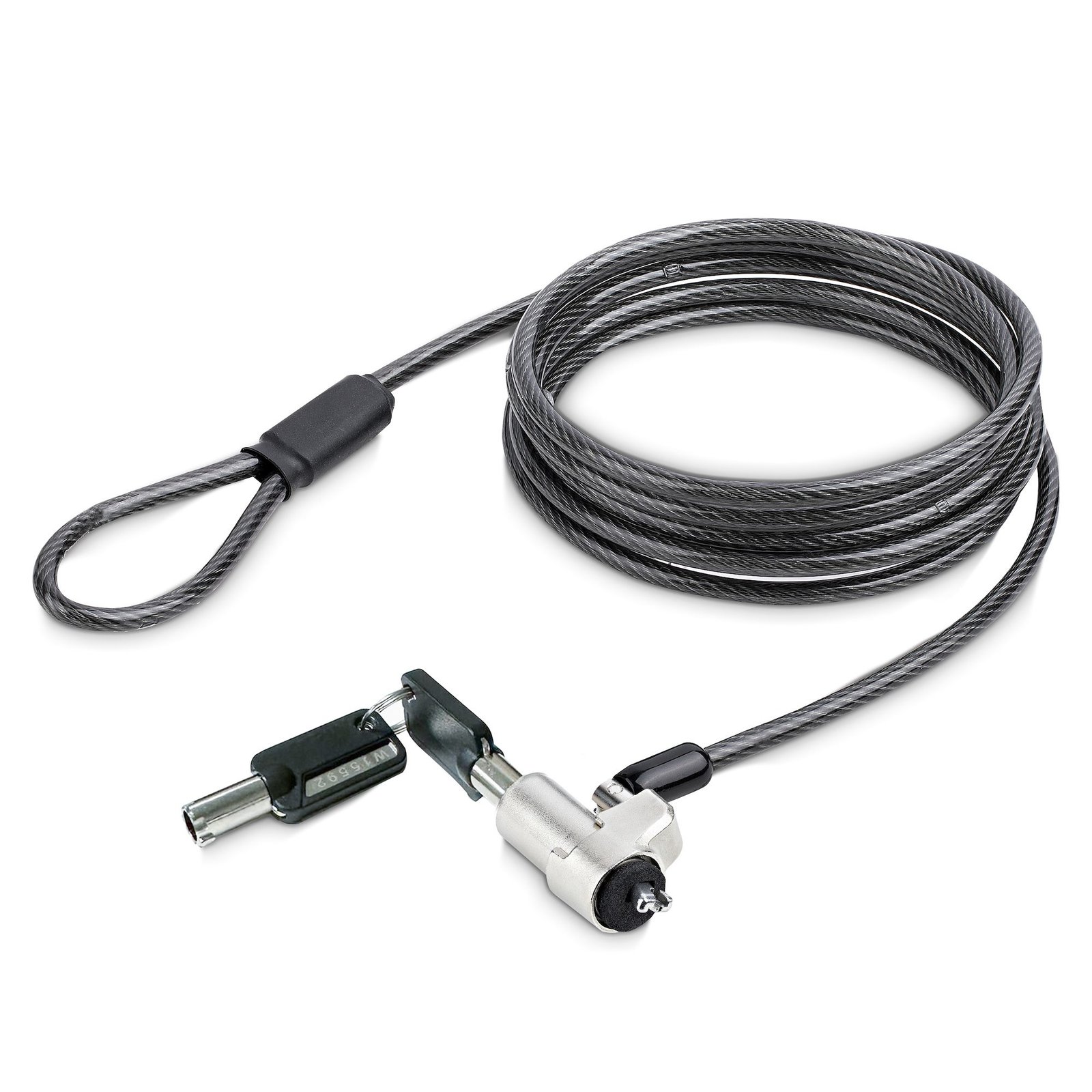 StarTech.com Laptop Cable Lock Compatible With Noble Wedge®; 6.6ft (2m), Anti-Theft Keyed Security STA-NBLWK-LAPTOP-LOCK