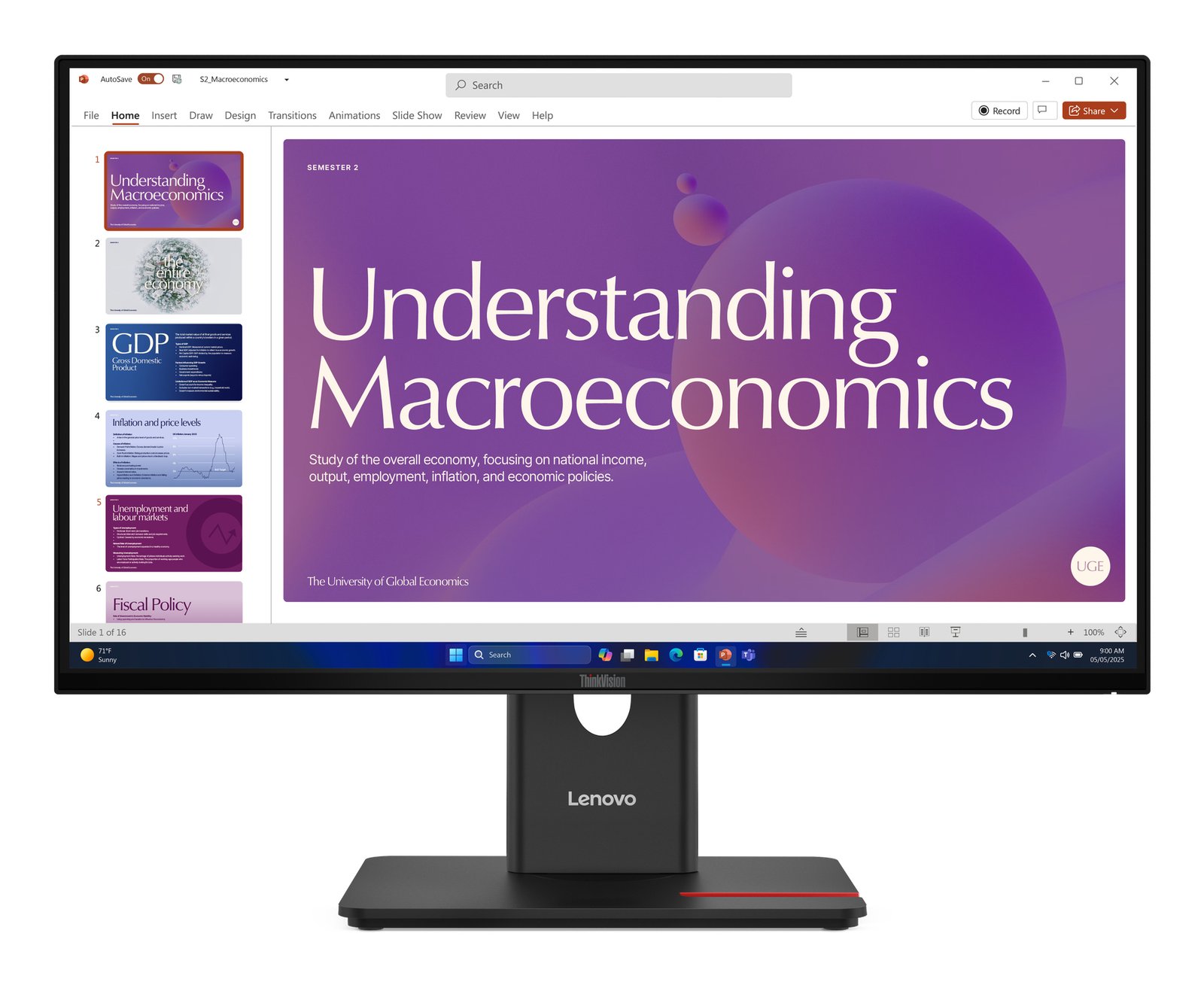 Lenovo ThinkVision T24D-40 Monitor 64B9GAR1UZ