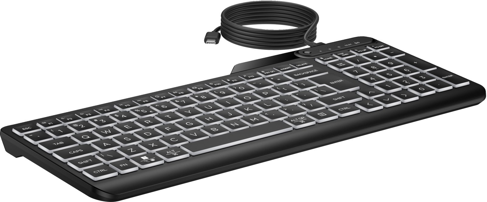 HP 405 Multi-Device Backlit Wired Keyboard 7N7C1UT#ABA