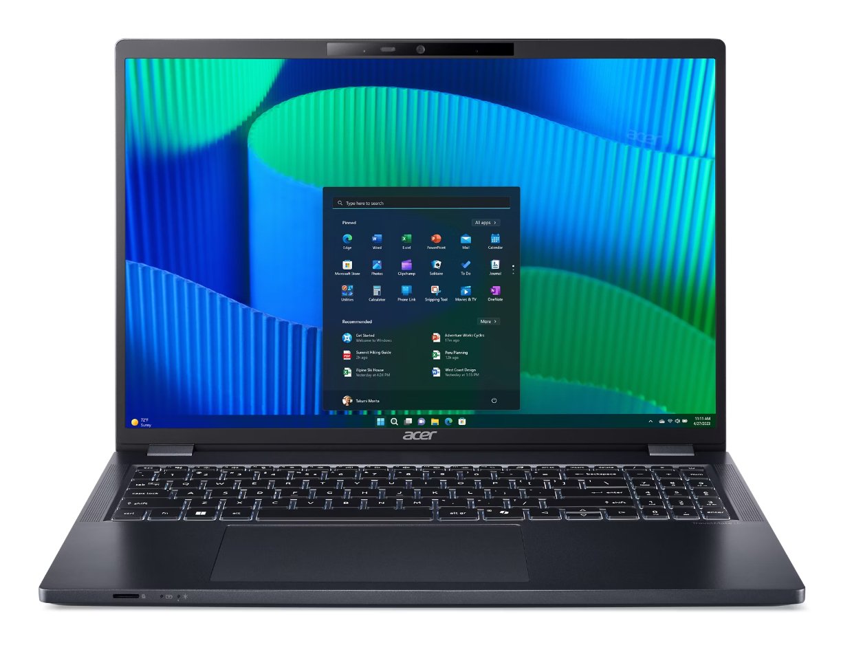 Acer TravelMate P4 TMP416-53-795G Copilot+ PC Intel Core Ultra 7 155U Laptop 40.6 cm (16") WUXGA GB NX.B9AAA.002
