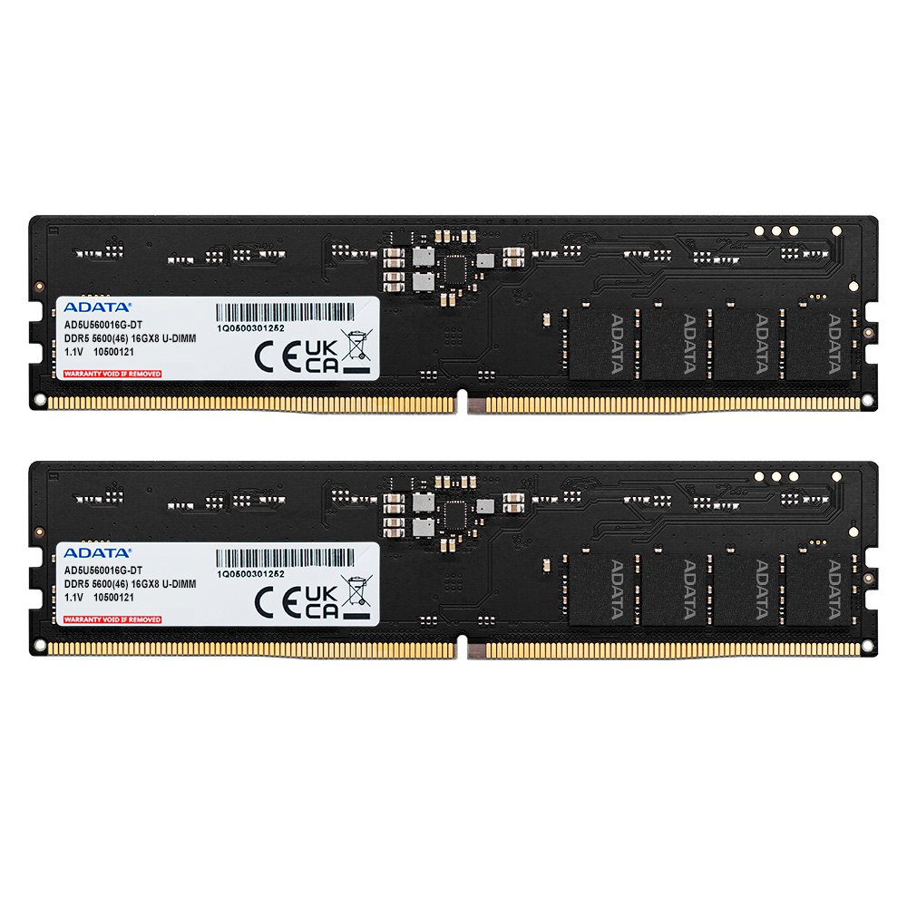 ADATA TECHNOLOGY LA DDR5 5600 U-DIMM memory module 32 GB 2 x 16 288-pin DIMM ECC AD5U560016G-DT