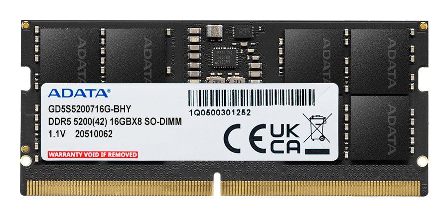 ADATA TECHNOLOGY LA Gold memory module 16 GB 1 x DDR5 5200 MT/s 262-pin SO-DIMM GD5S5200716G-BHY