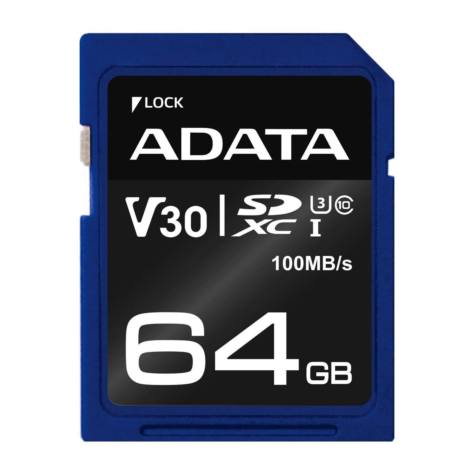 ADATA TECHNOLOGY LA ASDX64GUI3V30S-R memory card 64 GB SDXC UHS-I Class 10