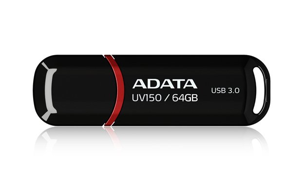 ADATA TECHNOLOGY LA 64GB DashDrive UV150 USB flash drive Type-A 3.2 Gen 1 (3.1 Black AUV150-64G-RBK