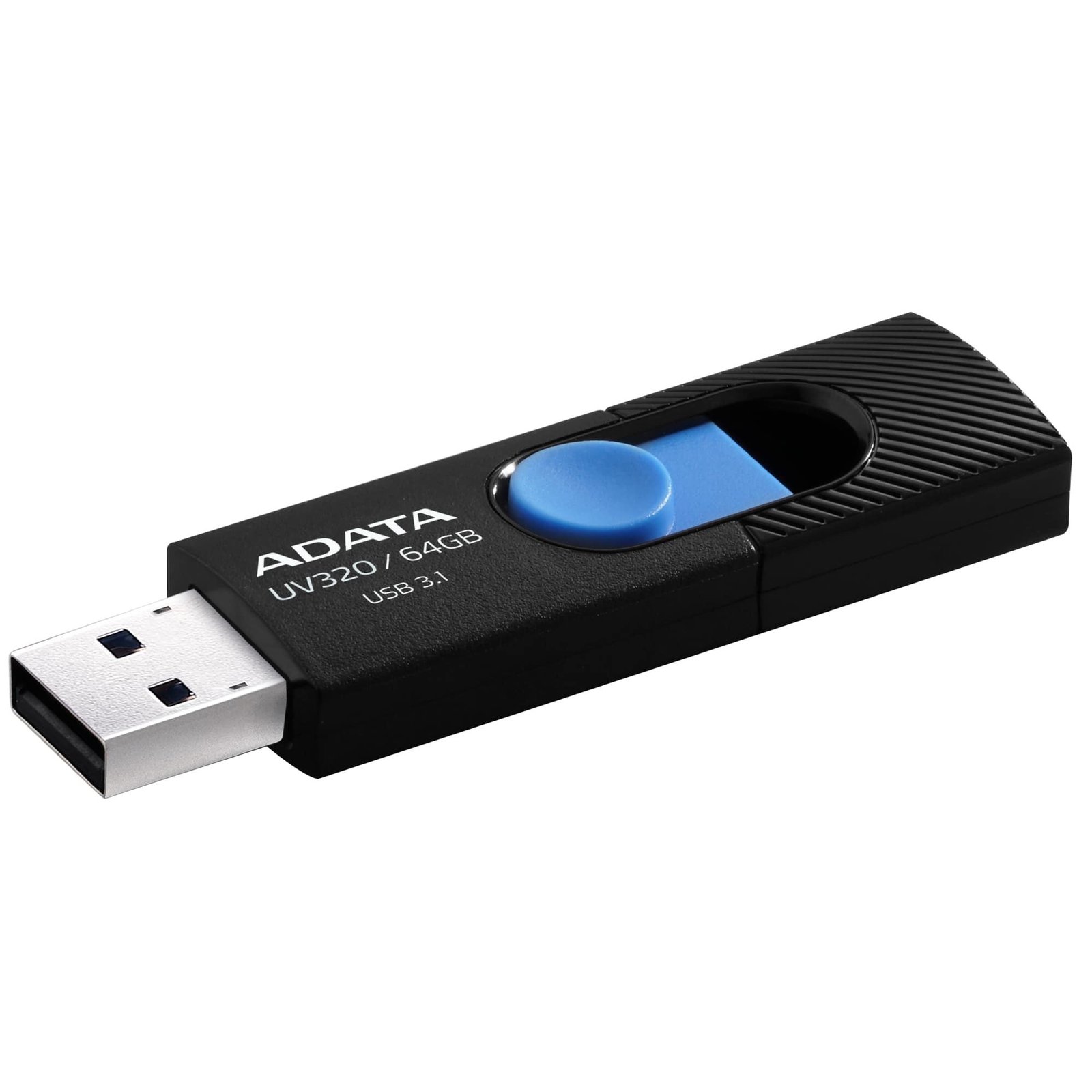 ADATA TECHNOLOGY LA UV320 USB flash drive 64 GB Type-A 3.2 Gen 1 (3.1 Black, Blue AUV320-64G-RBKBL