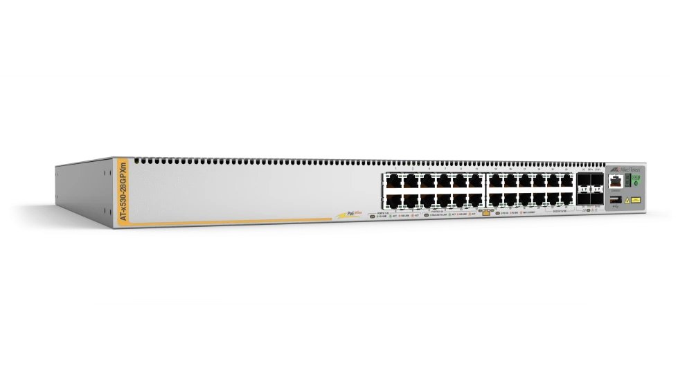 Allied Telesis X530-28GPXM Managed L3 Gigabit Ethernet (10/100/1000) Power over (PoE) 1U Silver AT-X530-28GPXM-10
