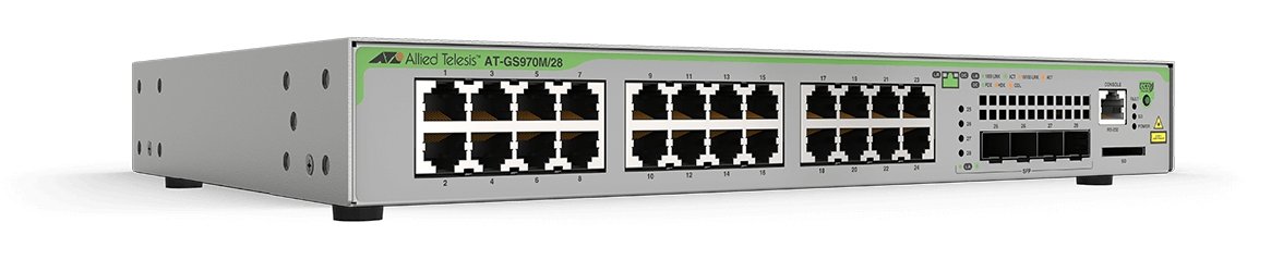 Allied Telesis GS970M/28 Managed L3 Gigabit Ethernet (10/100/1000) Grey AT-GS970M/28-10
