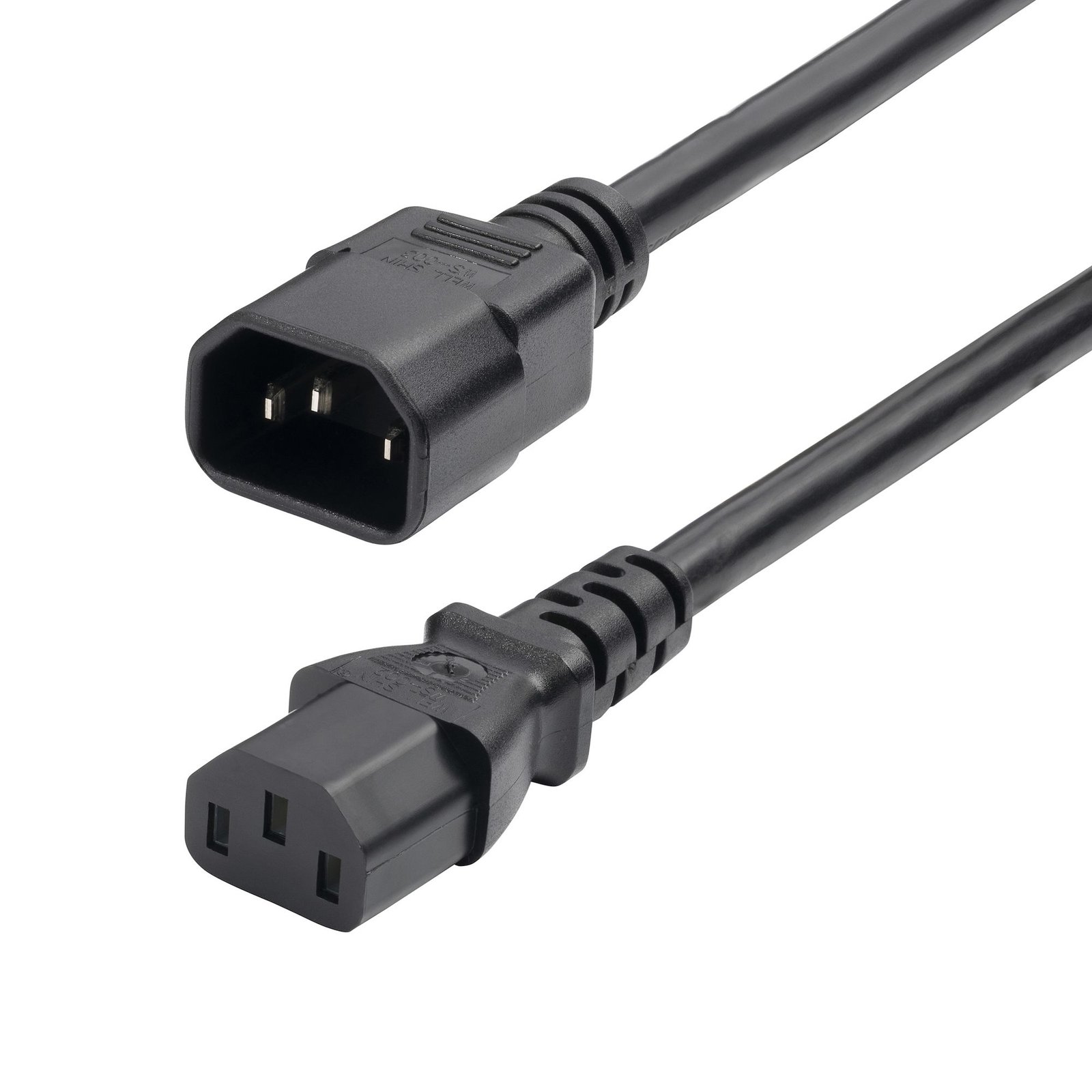 StarTech.com 6ft (1.8m) Power Extension Cord, C14 to C13 PDU 13A 250V, 16AWG, Black Cable, AC for 8714-6600-POWER-CORD