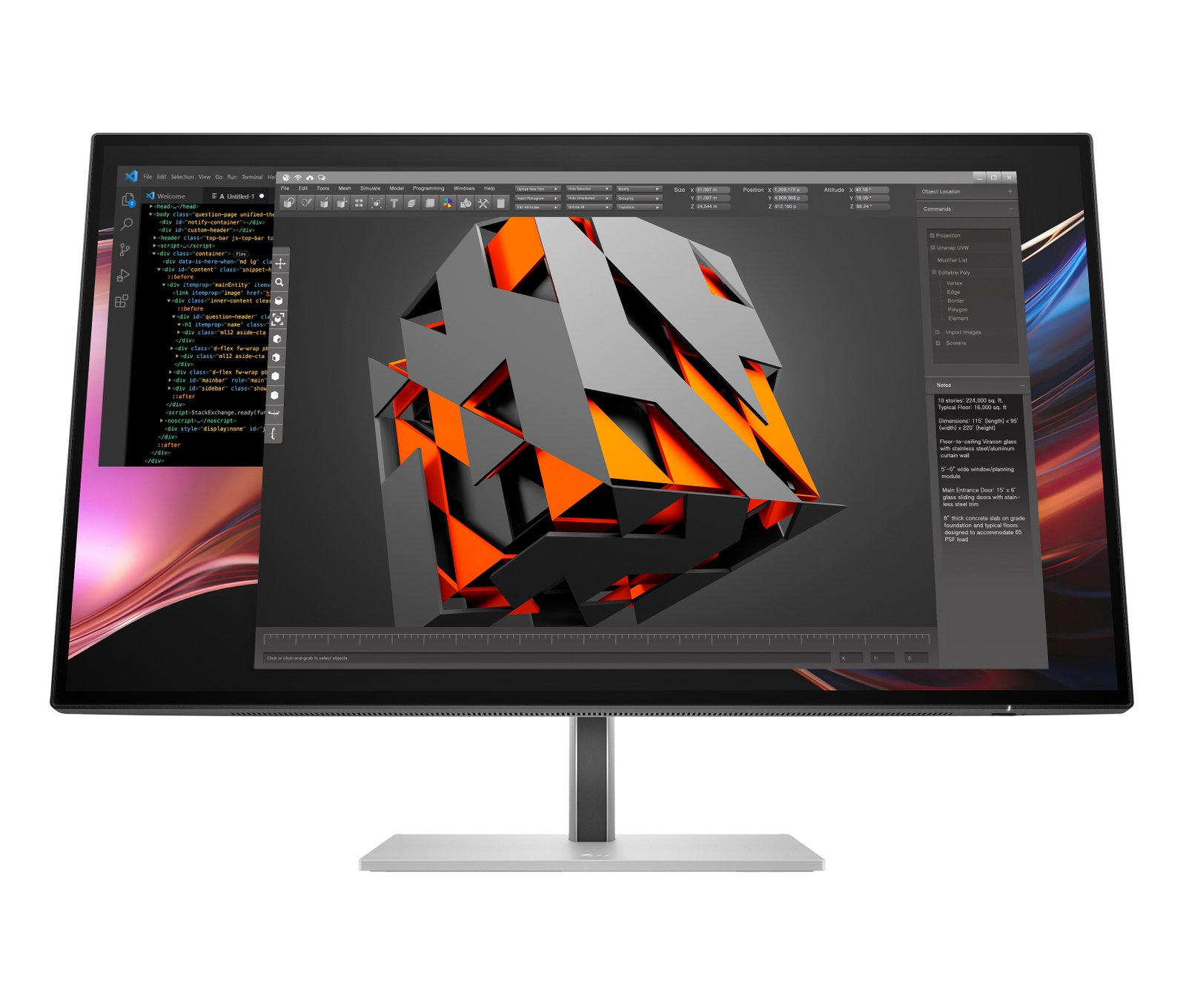 HP Series 7 Pro 27 inch QHD Thunderbolt 4 Monitor - 727pu 8J9E6UT#ABA