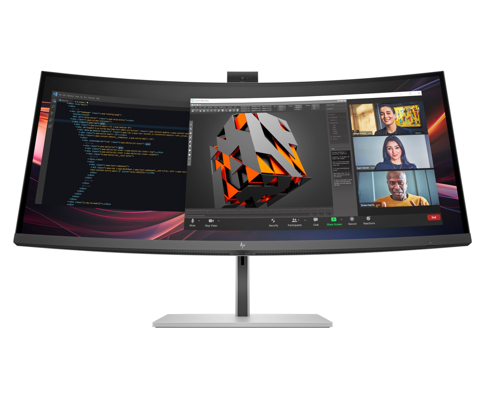 HP Series 7 Pro 34 inch WQHD Conferencing Monitor - 734pm 8K157UT#ABA