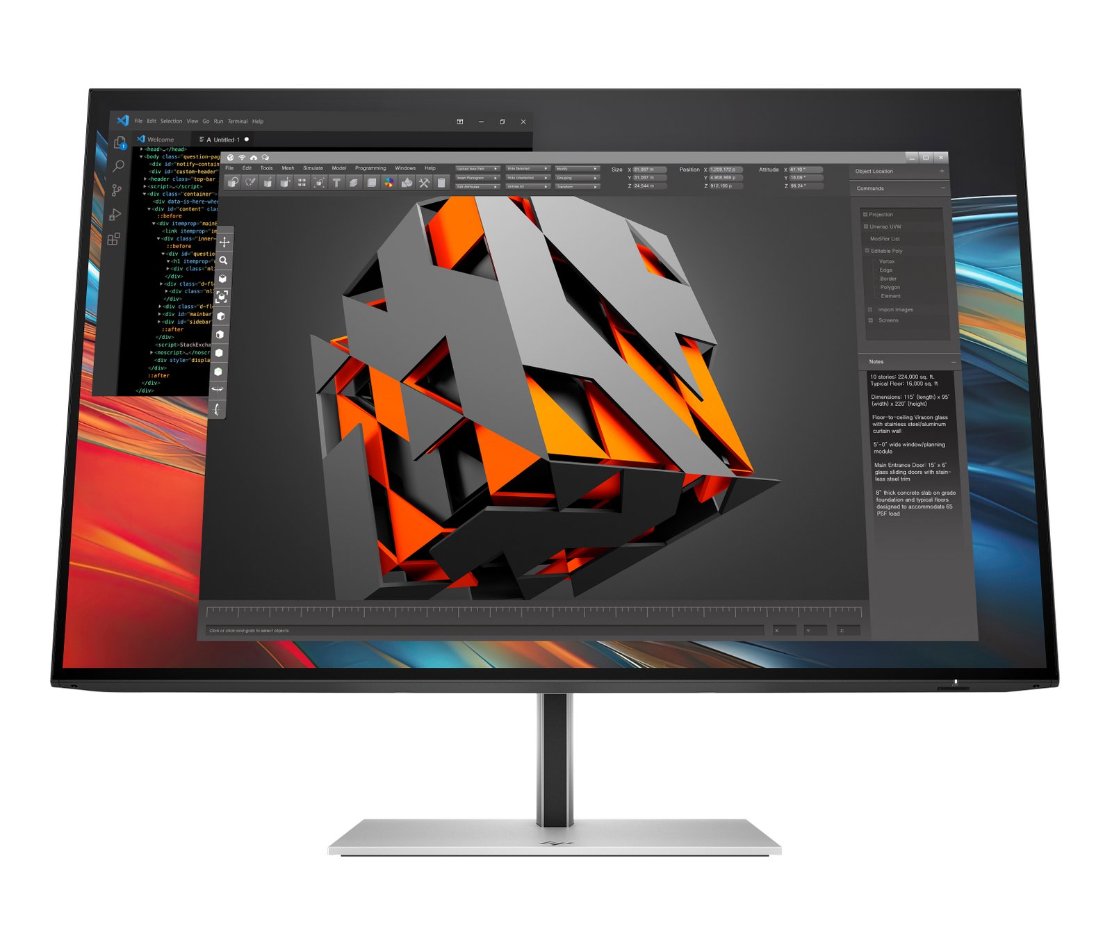 HP Series 7 Pro 24 inch WUXGA Monitor - 724pn 8X534AA#ABA