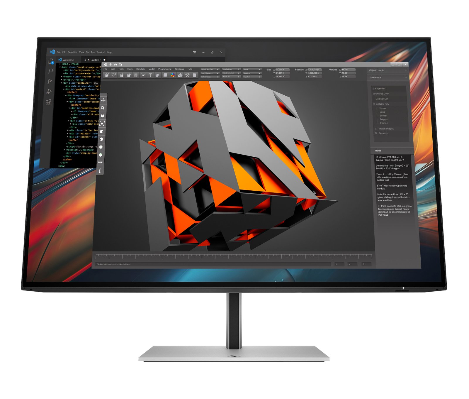 HP Series 7 Pro 24 inch WUXGA USB-C Monitor - 724pu 8Y2F7AA#ABA