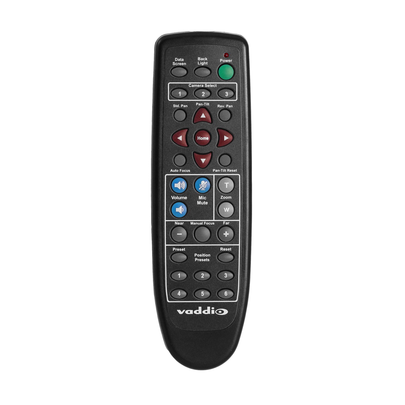 Vaddio IR Remote Commander with audio controls 998-2102-000