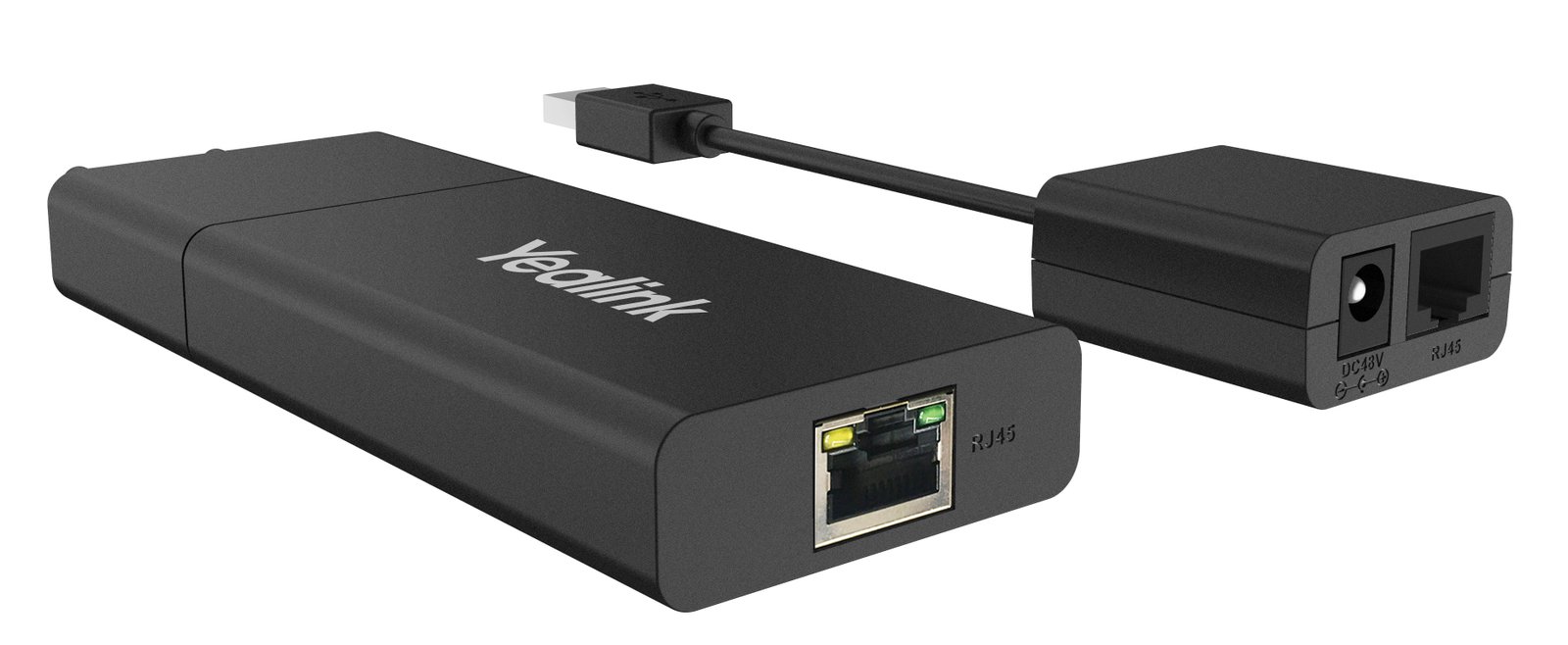 Yealink USB2CAT5E-EXT Network transmitter & receiver Black 1303109