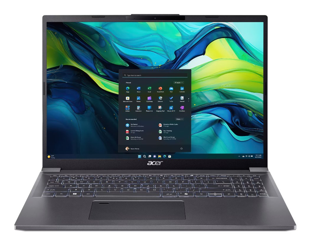 Acer Aspire 16 A16-71MT-53WM Intel Core 5 115U Laptop 40.6 cm WUXGA GB LPDDR5x-SDRAM 512 SSD Wi-Fi NX.JVYAA.003