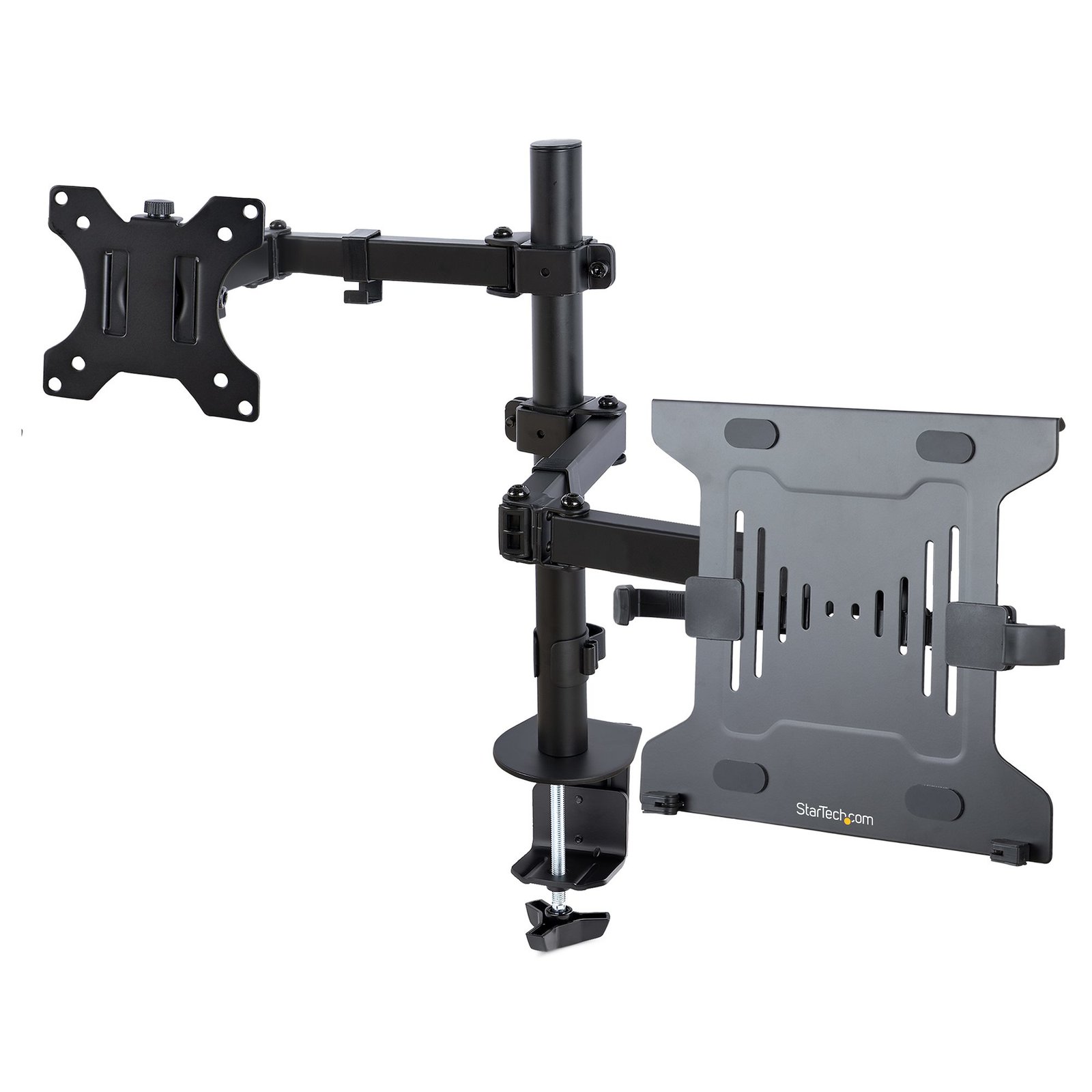 StarTech.com Monitor Arm with VESA Laptop Tray, For a (4.5kg/9.9lb) and Single Display up to 32" A2-LAPTOP-DESK-MOUNT