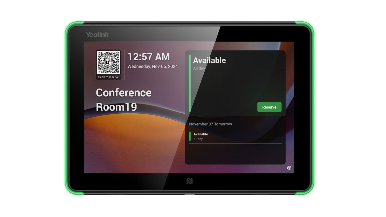 Yealink Room Panel E2 20.3 cm (8") 1280 x 800 pixels LCD 802.11a, 802.11b, 802.11g, Wi-Fi 5 1303172