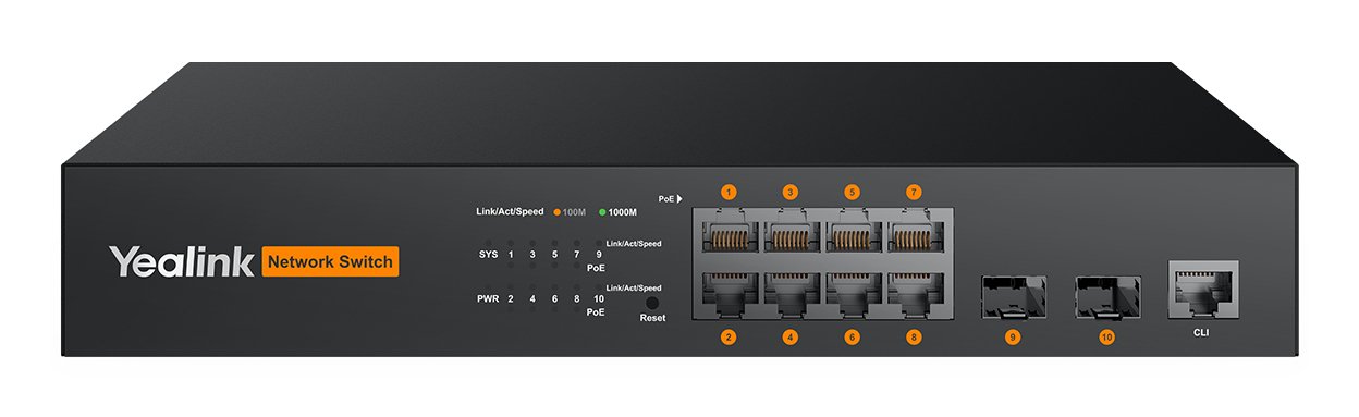 Yealink RCH80 Managed L2+ Power over Ethernet (PoE) Black 1303227