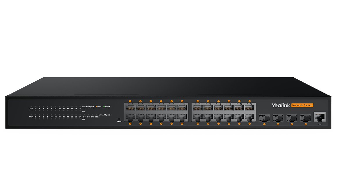 Yealink RCH240 Managed L2+ Gigabit Ethernet (10/100/1000) Power over (PoE) Black 1303228