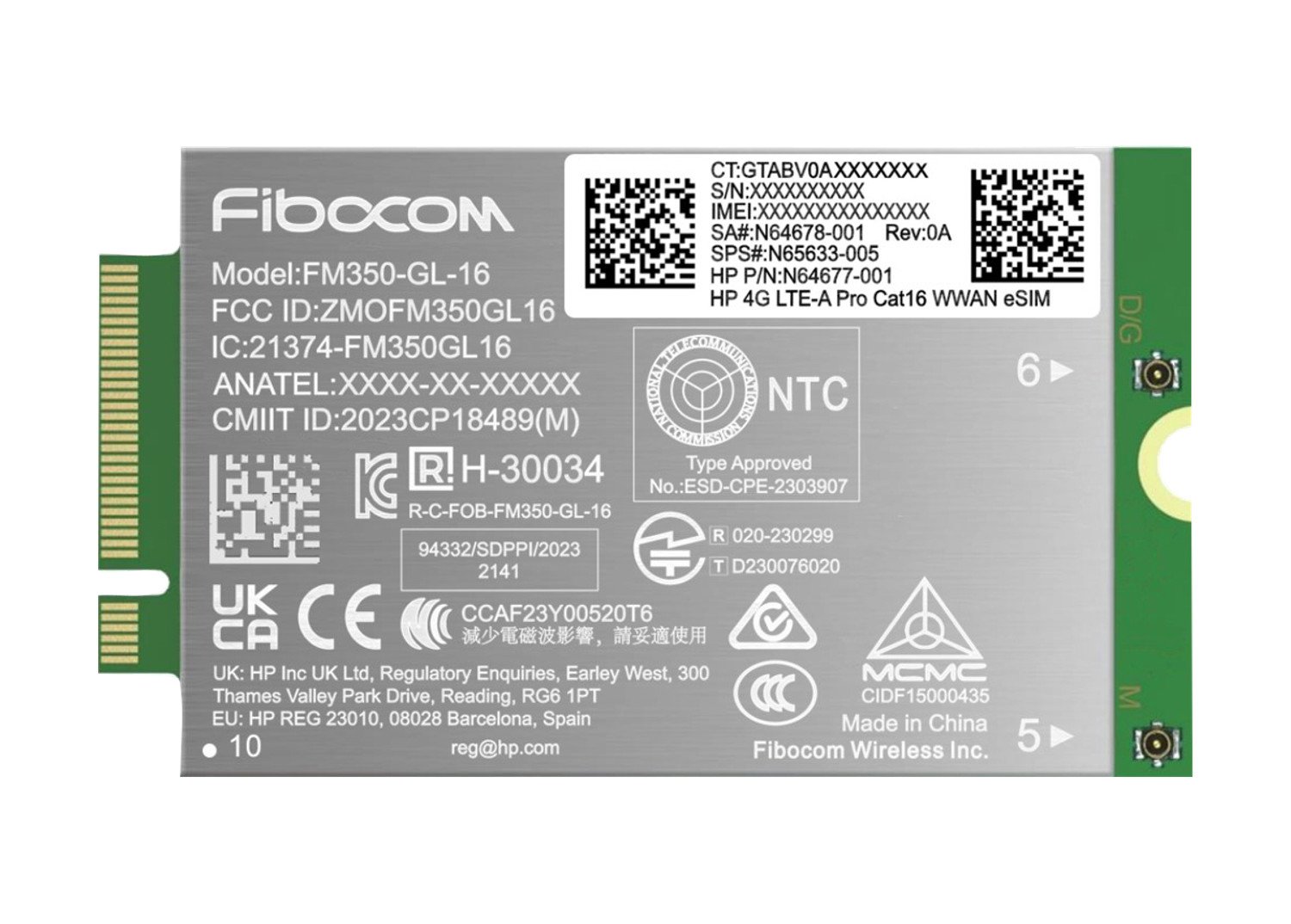 HP 4G LTE-A Pro Cat16 WWAN Internal AM5R3AA