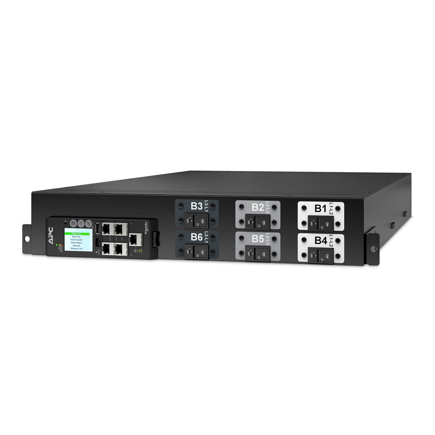 APC by Schneider Electric NetShelter Rack PDU Advanced Switched, 2U, 3 Phase, 208V, 17.3kVA 60A, 18 APDU11455SW