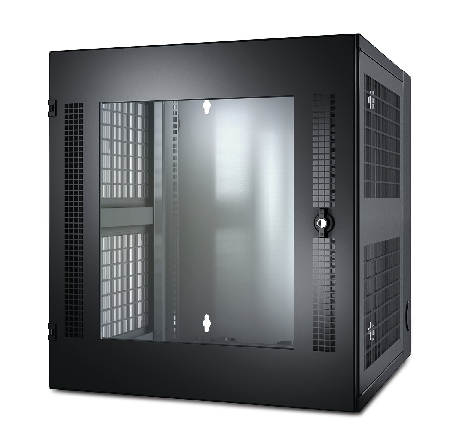 APC by Schneider Electric NetShelter 13U Wallmount Rack Cabinet Glass Door Double Hinged Server AR100