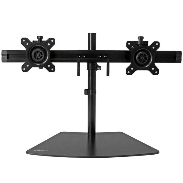 StarTech.com Dual-Monitor Stand - Horizontal - Black - For up to 24" (17.6lb/8kg) Displays ARMBARDUO
