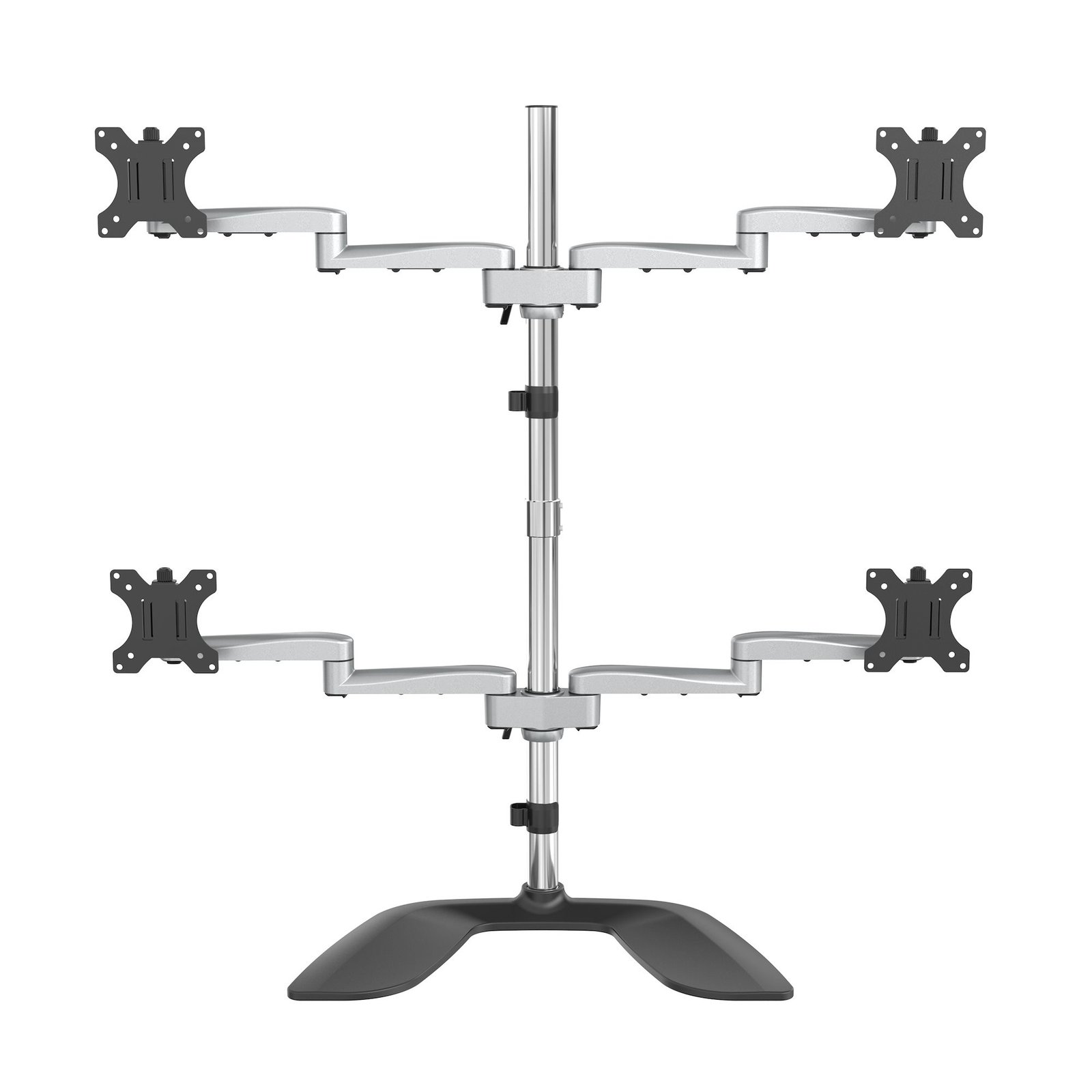 StarTech.com Desktop Quad Monitor Stand - Ergonomic VESA 4 Arm (2x2) up to 32" (17.6lb/8kg) - Free ARMQUADSS