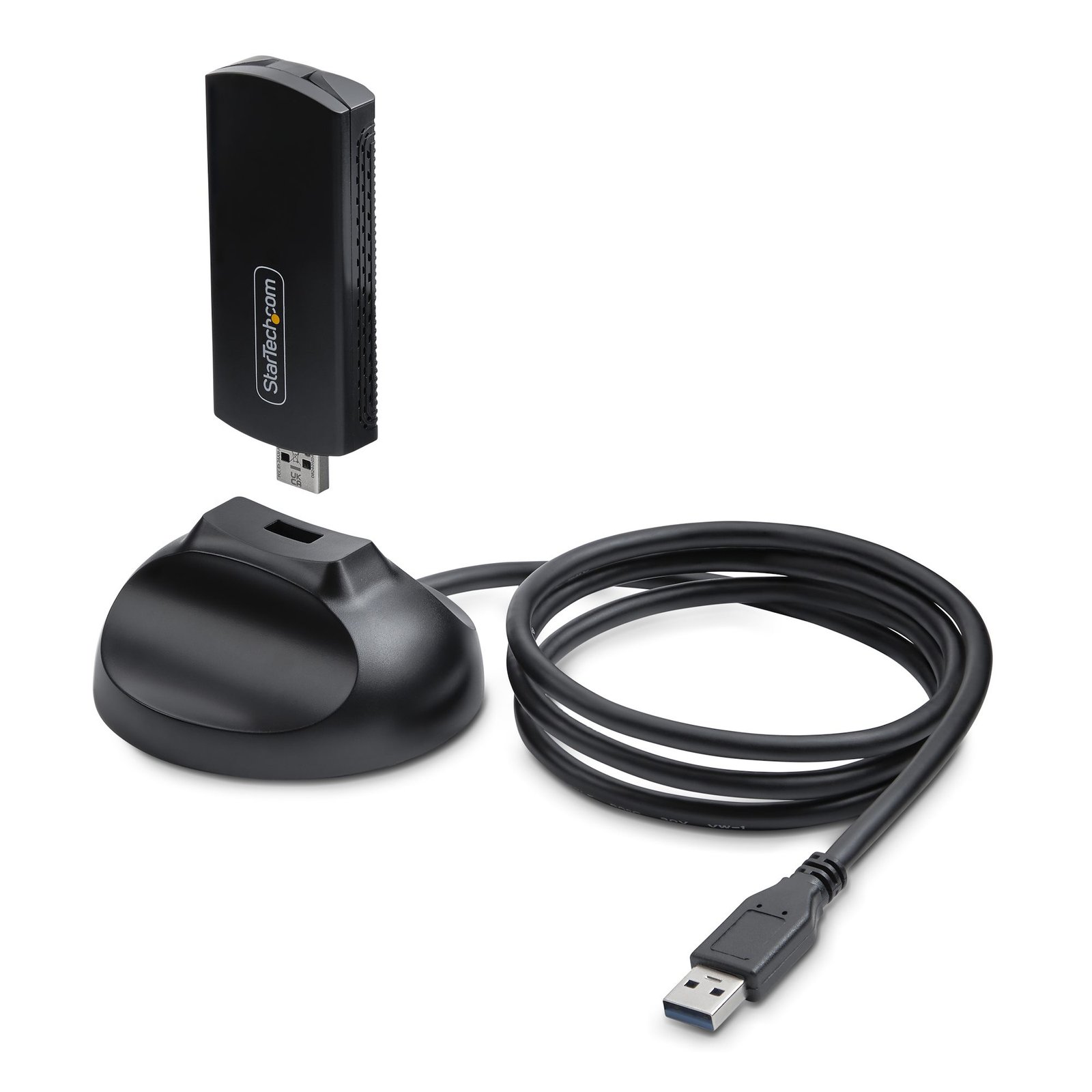 StarTech.com Wi-Fi 6E USB Adapter/Dongle, For Desktop/Laptop PC, Wireless NIC w/Foldable Antenna, AX54005A-USB-WIFI-6E