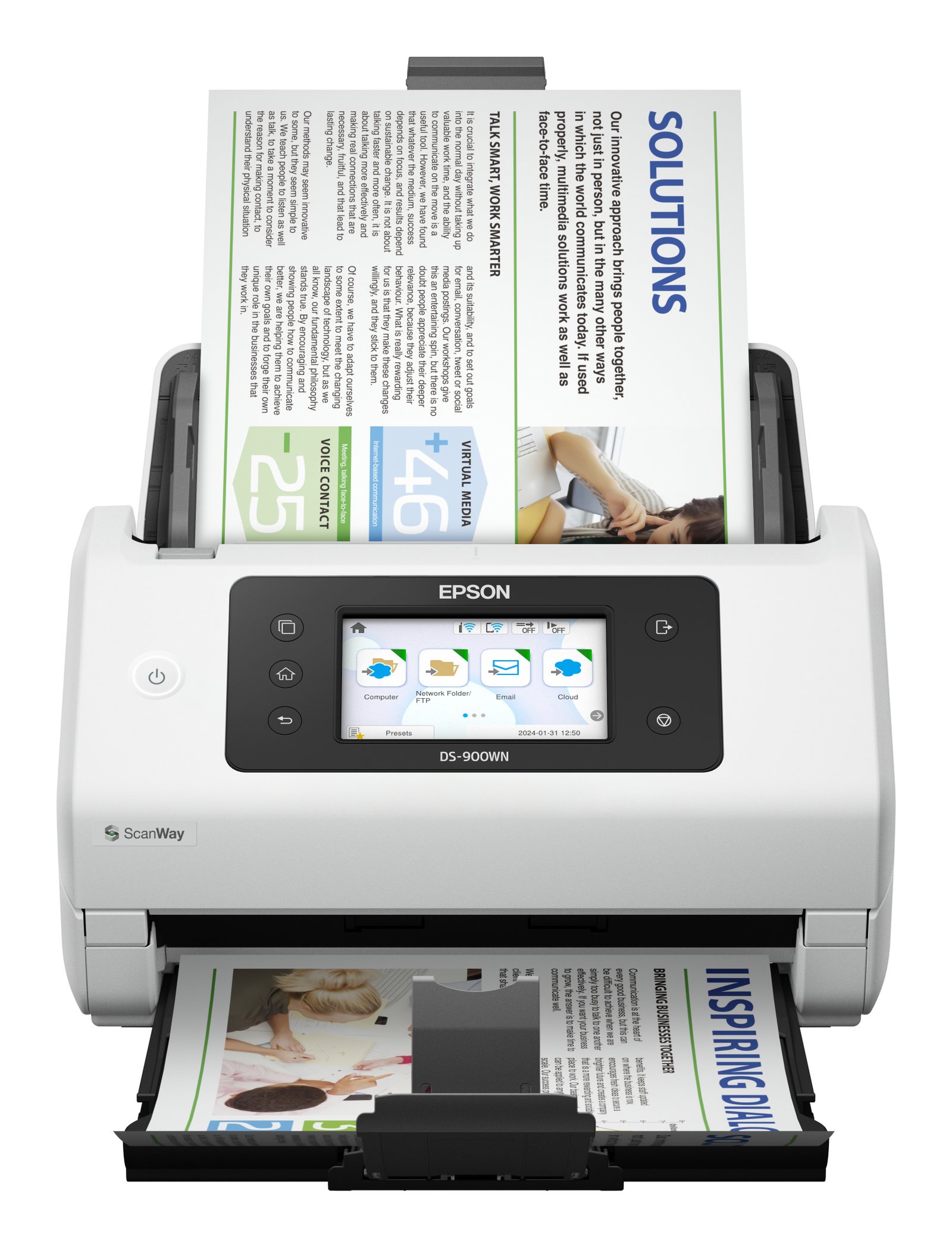 Epson WorkForce DS-900WN Sheet-fed scanner 600 x DPI A4 White B11B276201