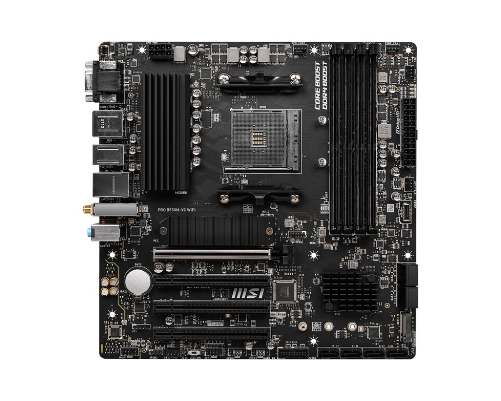 MSI PRO B550M-VC WIFI MBD AMD B550 Socket AM4 micro ATX B550MPROVCWIFI