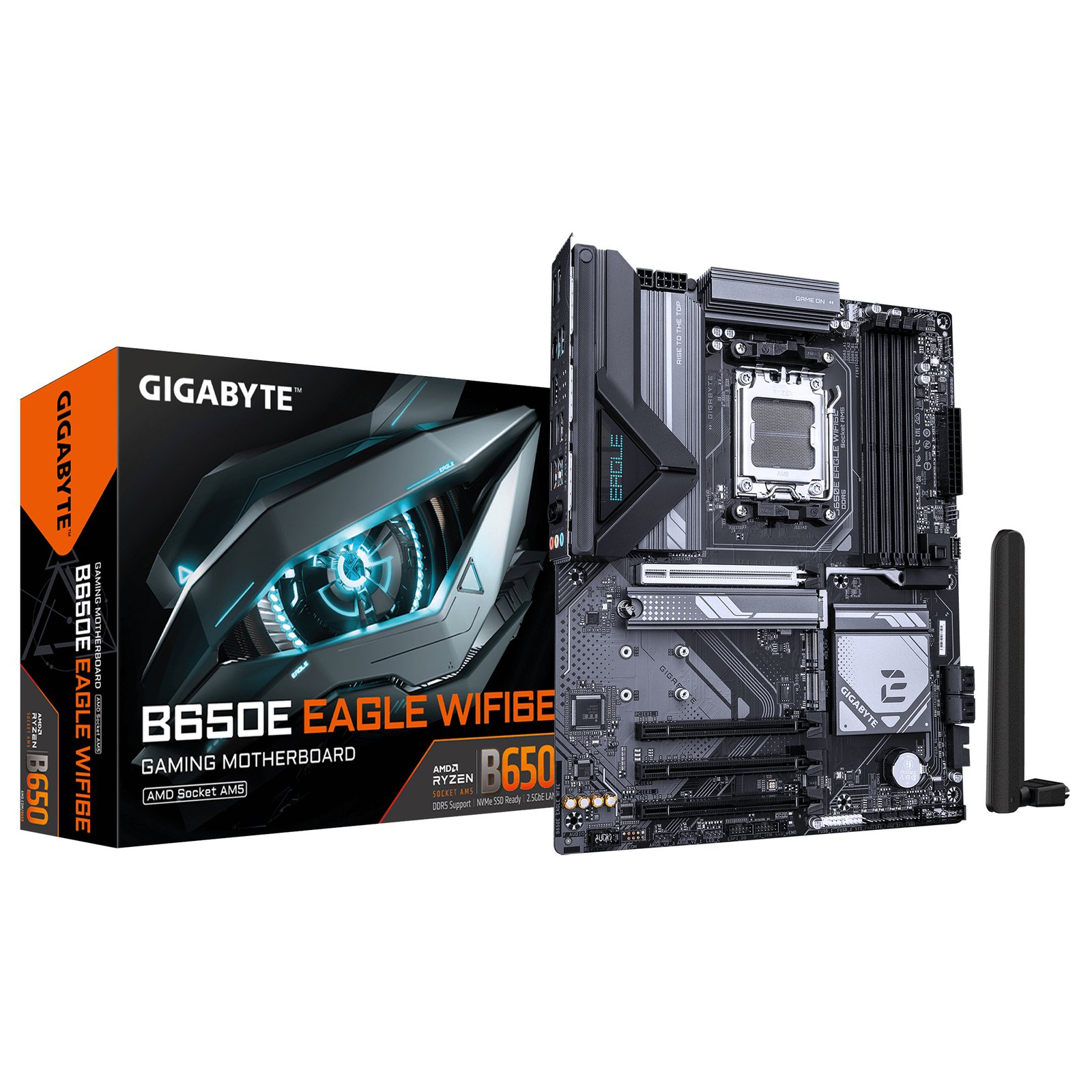 Gigabyte Technology B650E EAGLE WIFI6E Motherboard - AMD Ryzen 9000 Series CPUs, 8+2+2 Phases VRM, B650E EAGLE WF6E