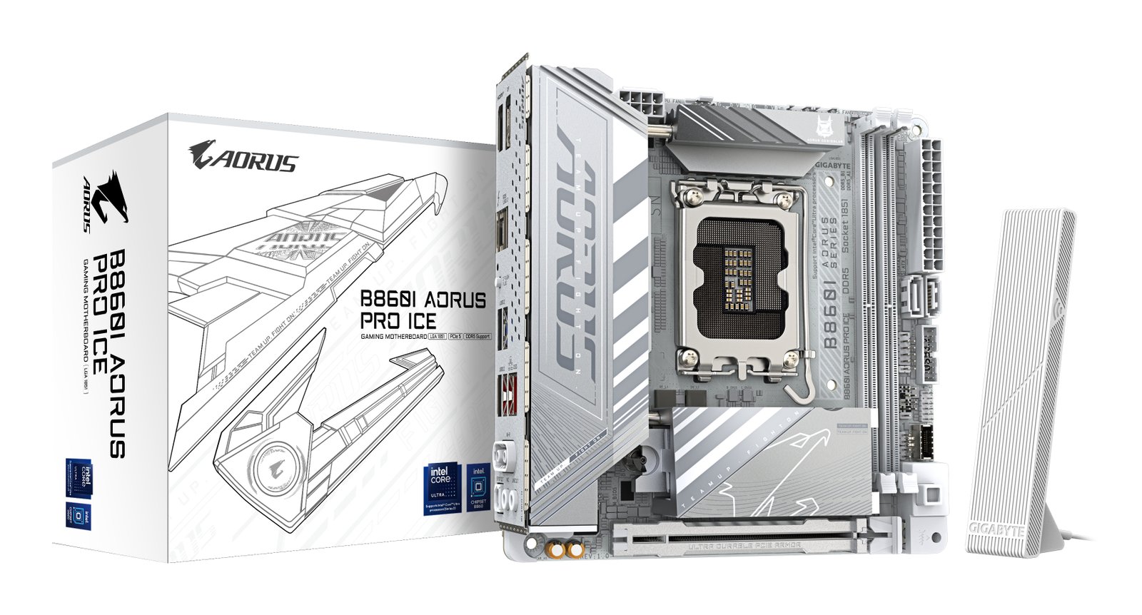 Gigabyte Technology B860I AORUS PRO ICE Motherboard - Intel Core Ultra Series CPUs, 8+1+2+1 Phases