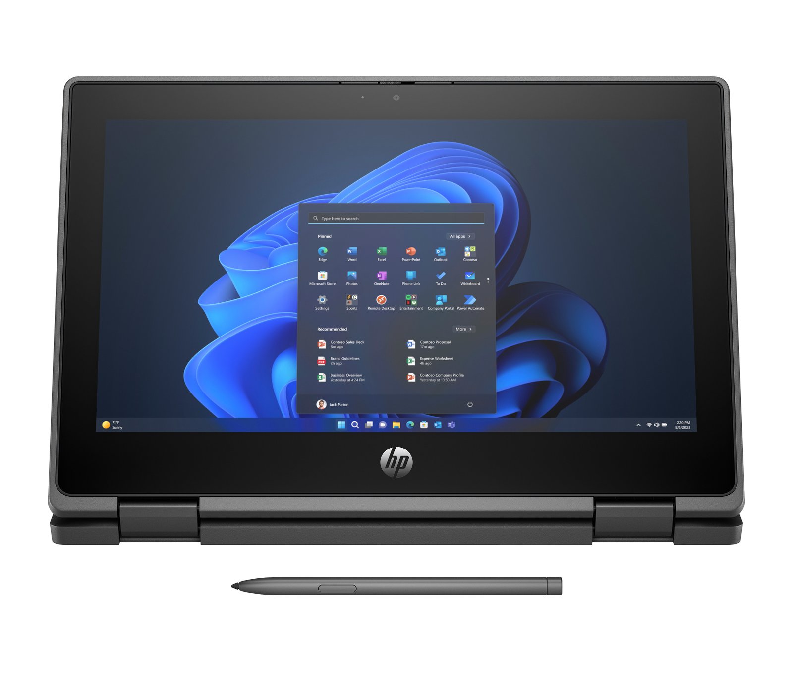 HP Fortis Flip G1i Intel® N N250 Hybrid (2-in-1) 29.5 cm (11.6") Touchscreen HD 4 GB LPDDR5-SDRAM B86CBUT#ABA
