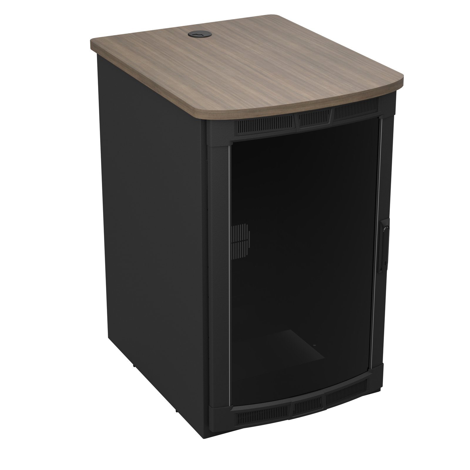 Middle Atlantic BGR-25SA32MDK-C8 Rolling Presentation Rack with Studio Teak Top