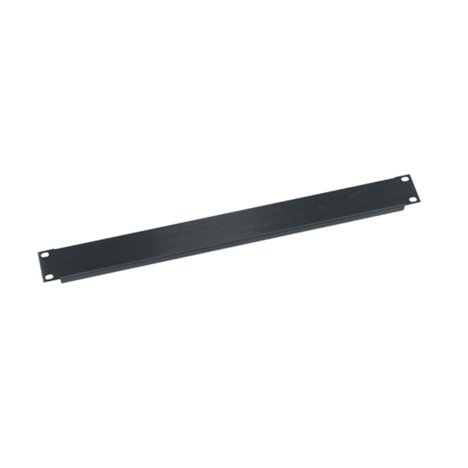 Middle Atlantic 1 RU Flanged Blank Rack Panel, Black Brushed and Anodized Aluminum BL1