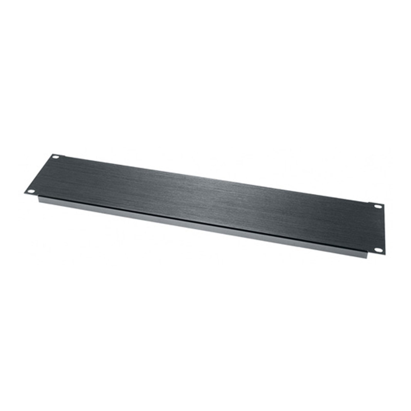 Middle Atlantic 2 RU Flanged Blank Rack Panel, Black Brushed and Anodized Aluminum BL2