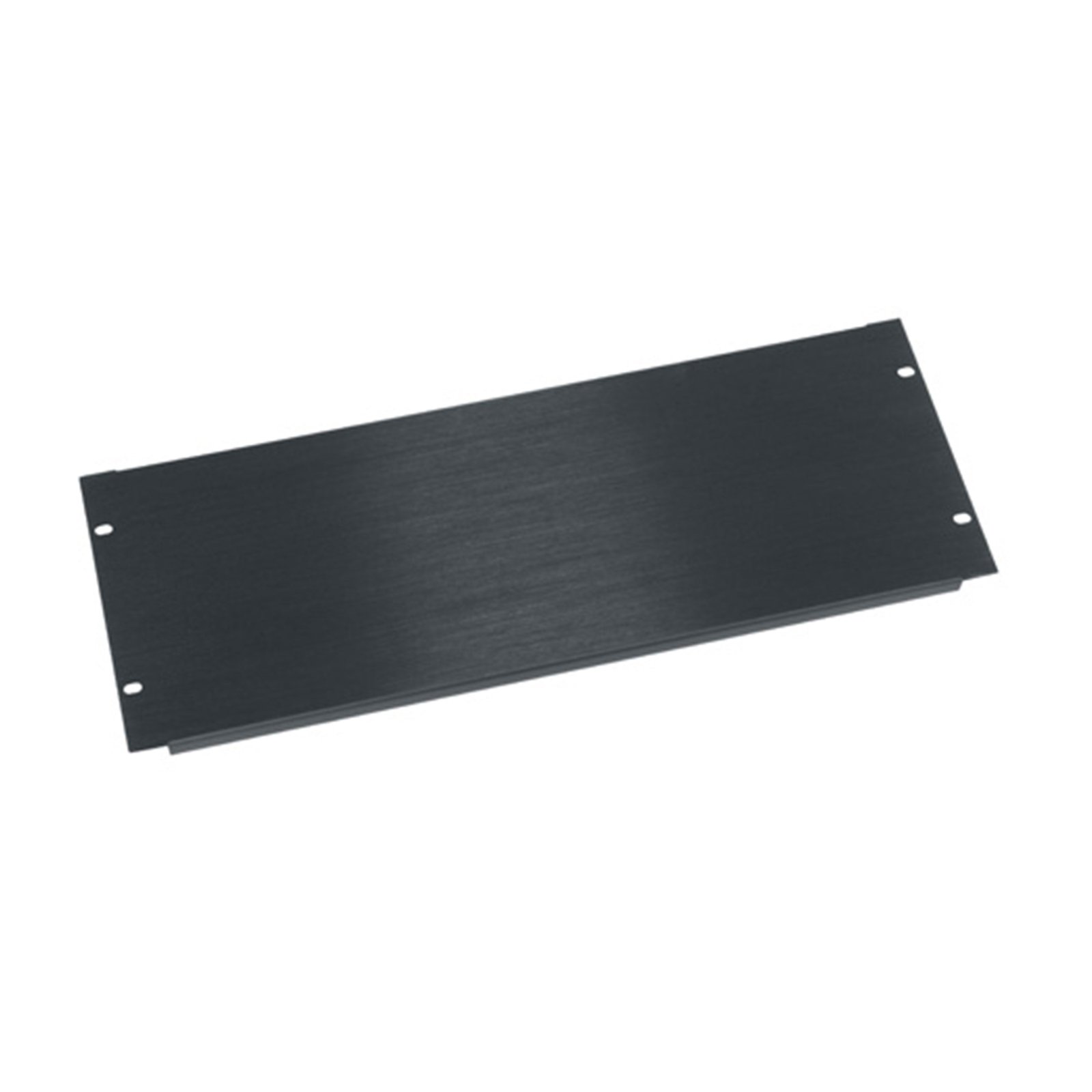 Middle Atlantic 4 RU Flanged Blank Rack Panel, Black Brushed and Anodized Aluminum BL4