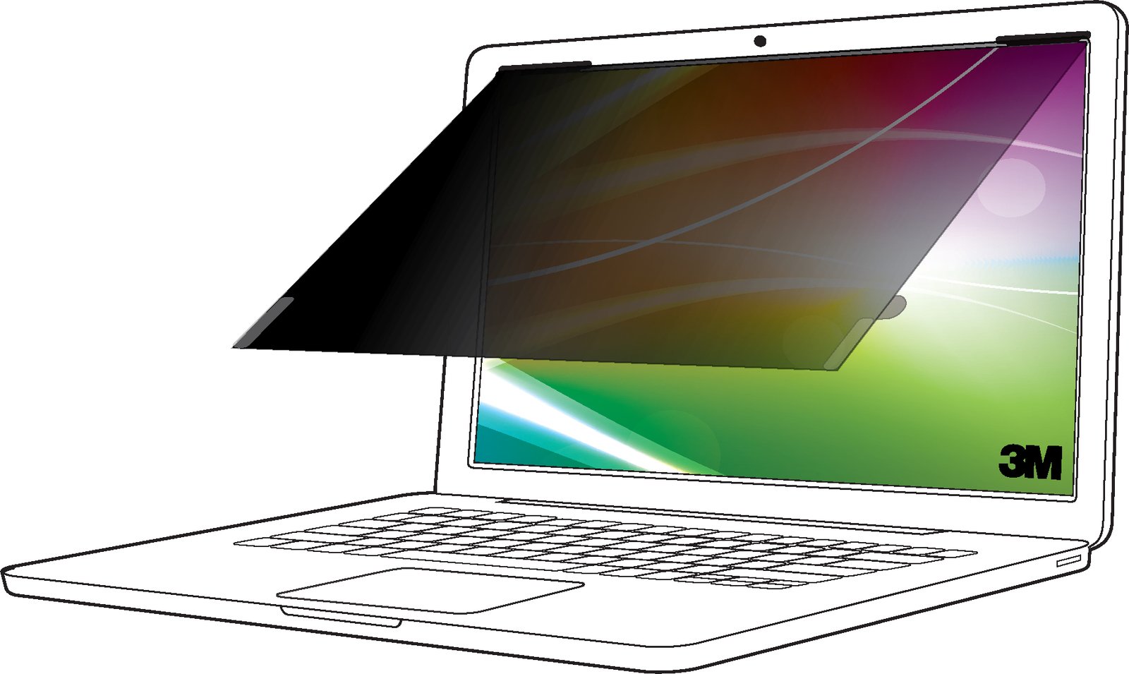 3M Company Bright Screen Privacy Filter for 13.3in Laptop, 16:9, BP133W9B