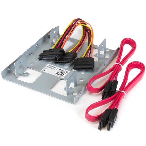 StarTech.com Dual 2.5" to 3.5" HDD Bracket for SATA Hard Drives - 2 Drive Mounting Bay - TAA BRACKET25X2