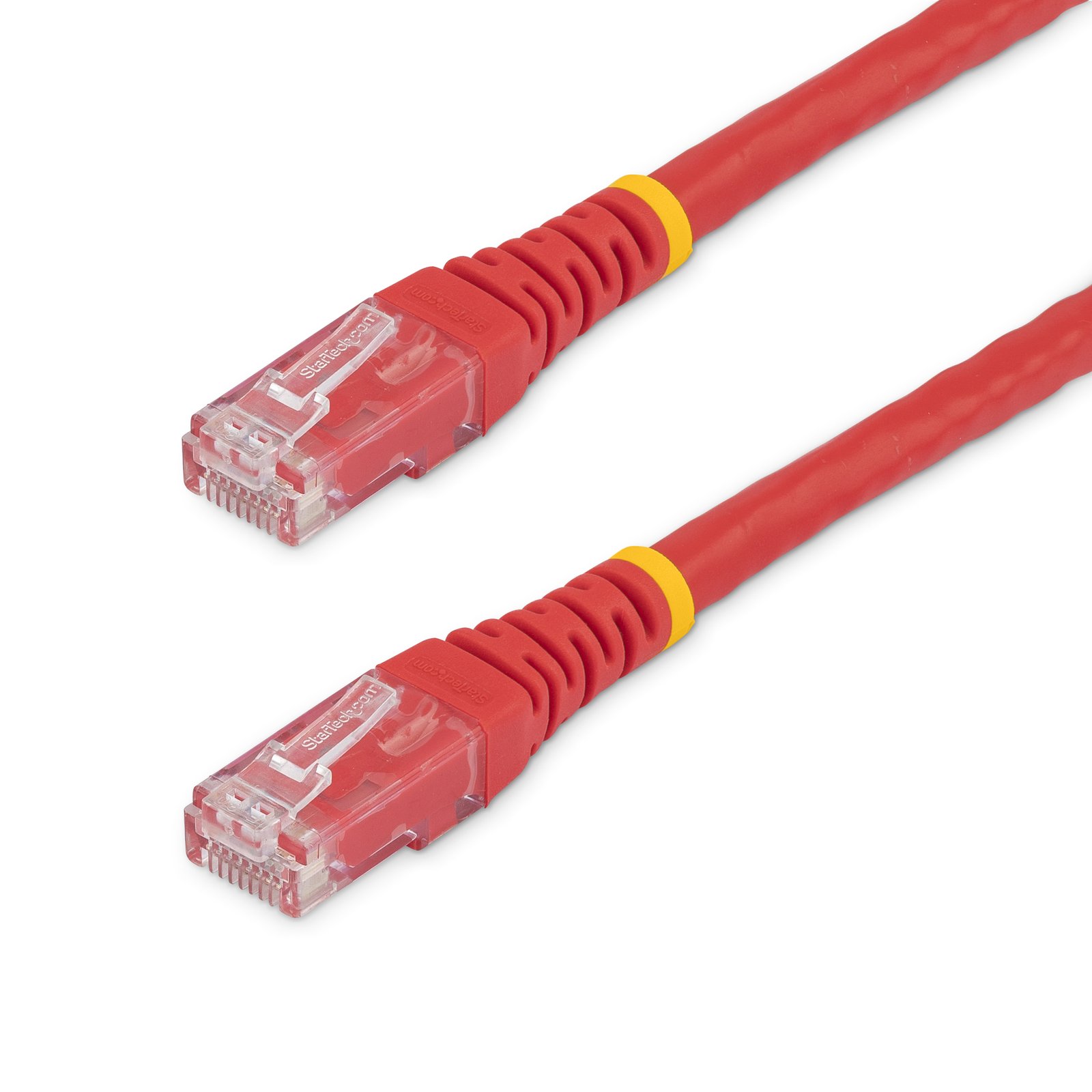 StarTech.com 15ft CAT6 Ethernet Cable - Red CAT 6 Gigabit Wire -250MHz 100W PoE RJ45 UTP Molded C6PATCH15RD