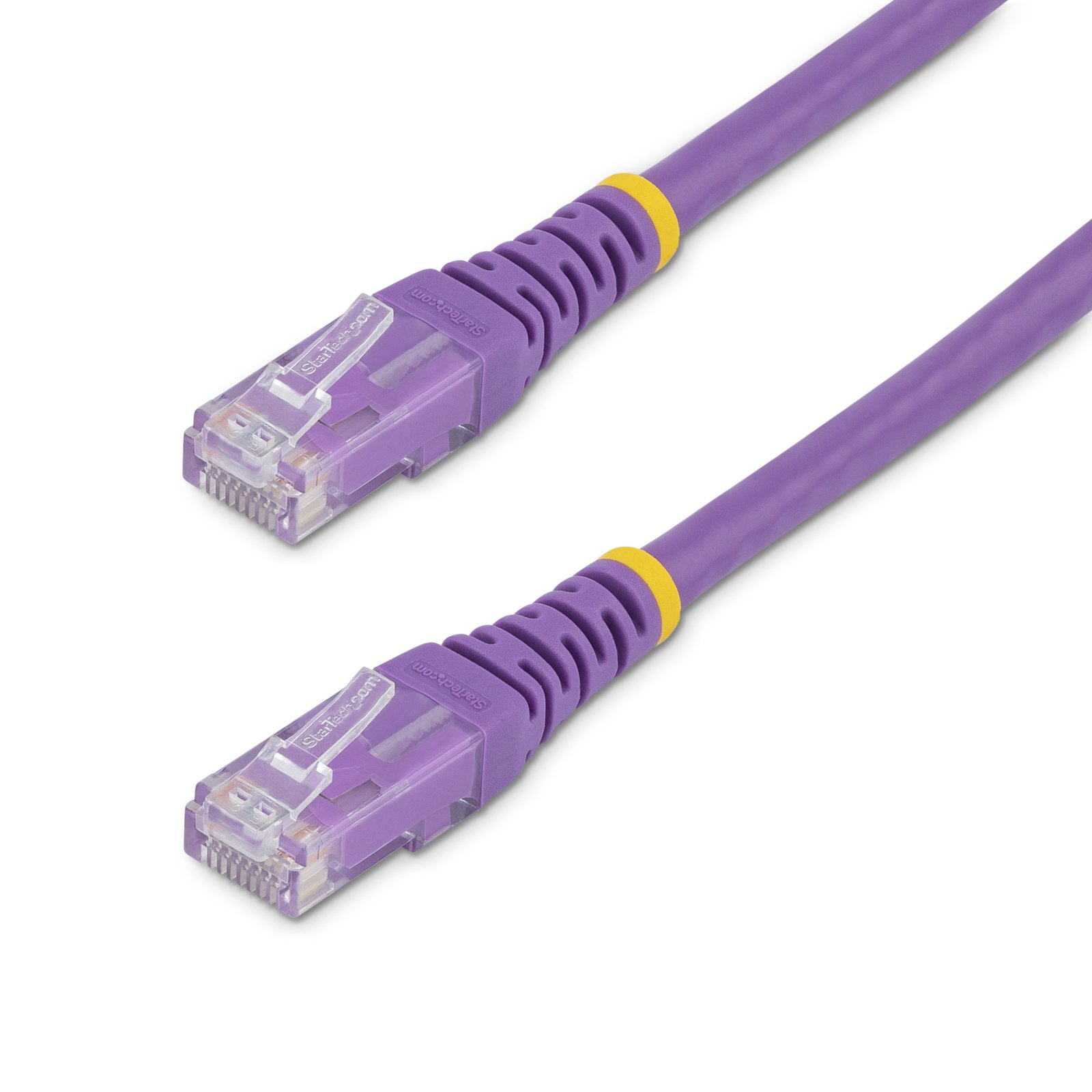 StarTech.com 50ft CAT6 Ethernet Cable - Purple CAT 6 Gigabit Wire -250MHz 100W PoE RJ45 UTP Molded C6PATCH50PL