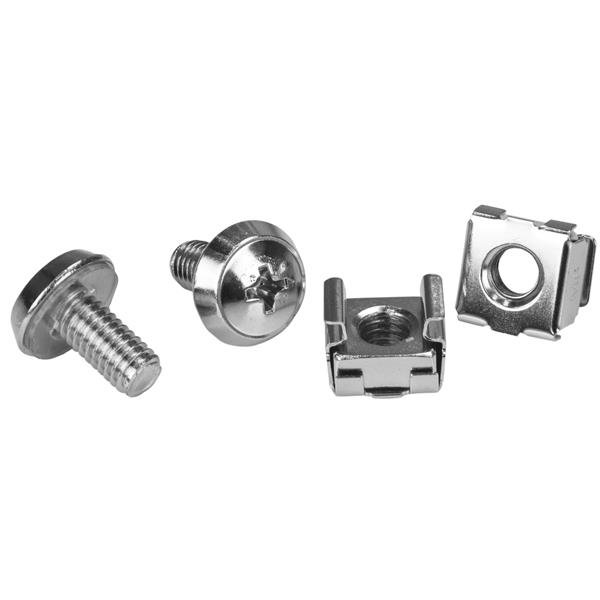 StarTech.com 20-Pack M6 12mm Screws, Square Hole Cage Nuts and Installation Tool, Hardware Mounting CABSCRWM620
