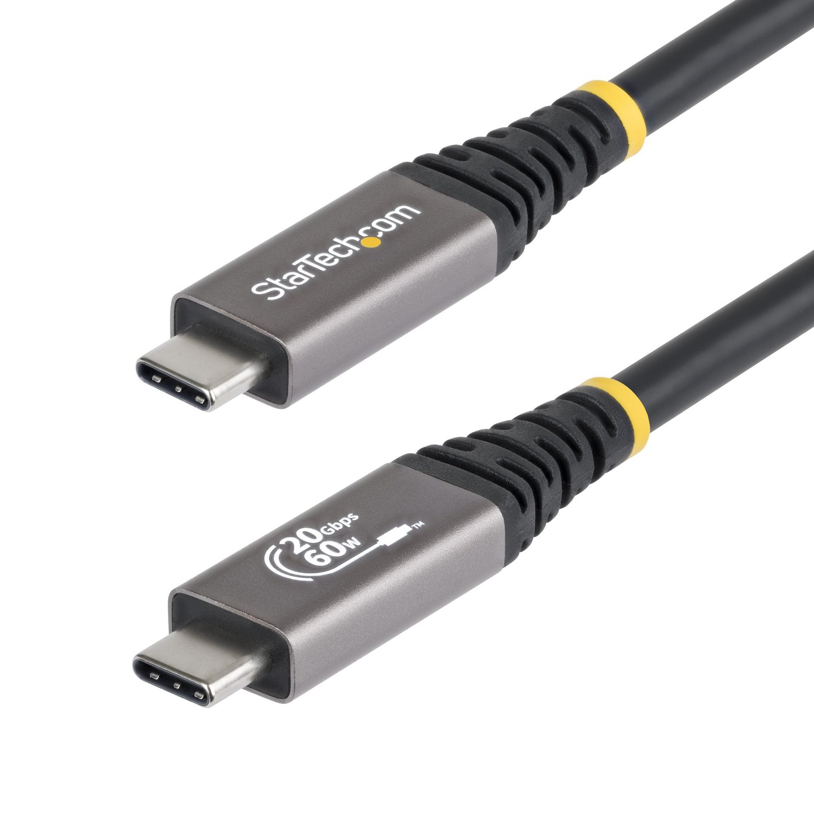 StarTech.com 10ft (3m) USB4 Cable, 20Gbps, USB-IF Certified USB-C 60W PD, 4K 120Hz DP 2.1, TPE CC10FT20GUSB4CX