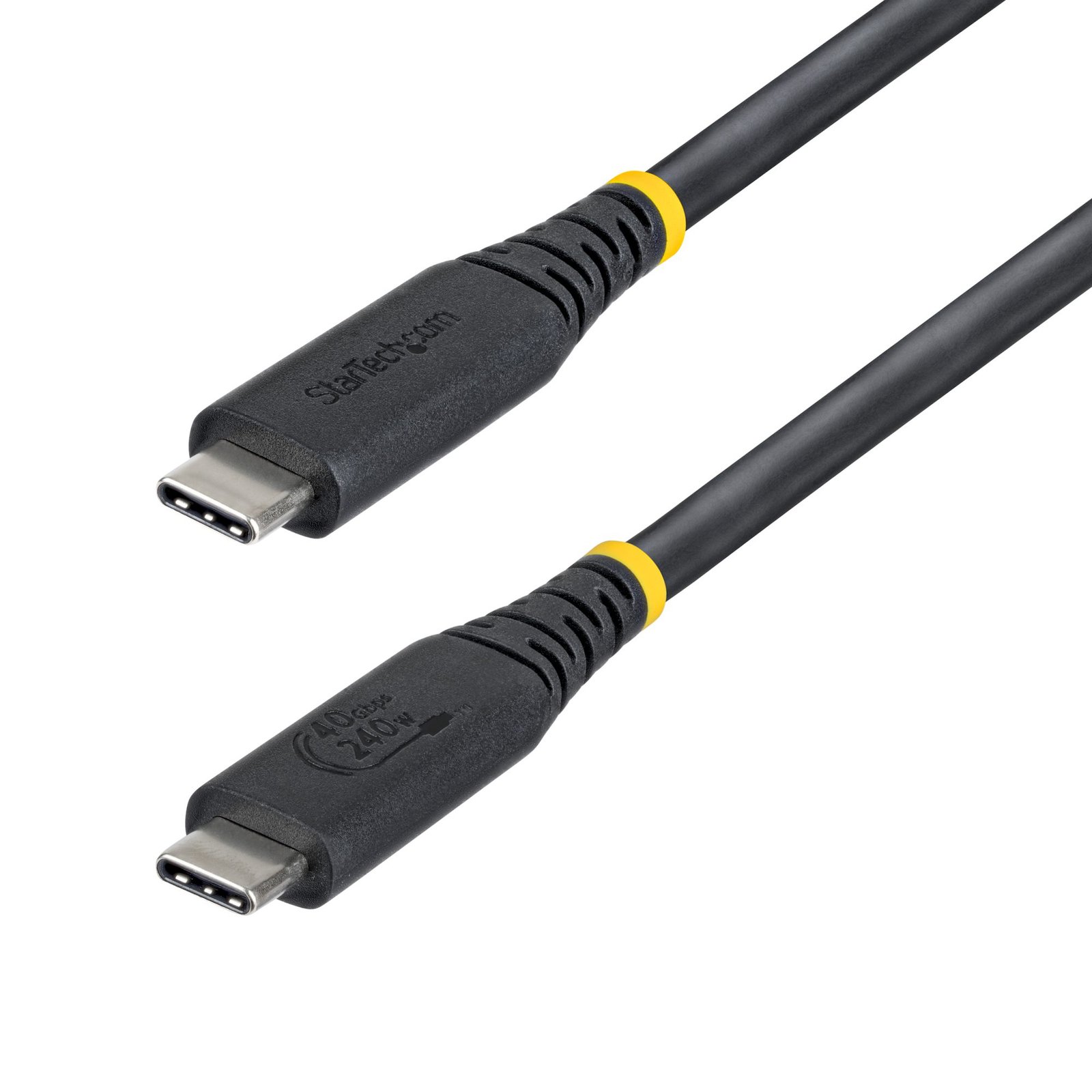 StarTech.com 50cm (1.6ft) USB4 Cable, 40Gbps, USB-IF Certified USB-C 240W PD, 8K 60Hz/4K 240Hz CC50CM40GUSB4TP